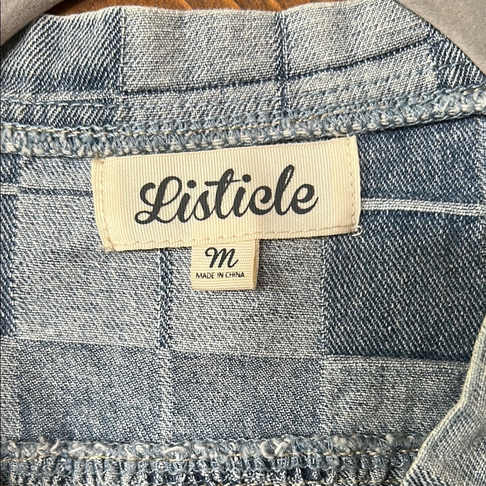 Listicle Blue Jean Jacket - Picture 6 of 6